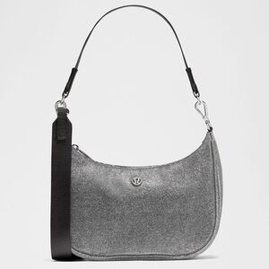 lululemon athletica Silver and Black Shoulder Bag